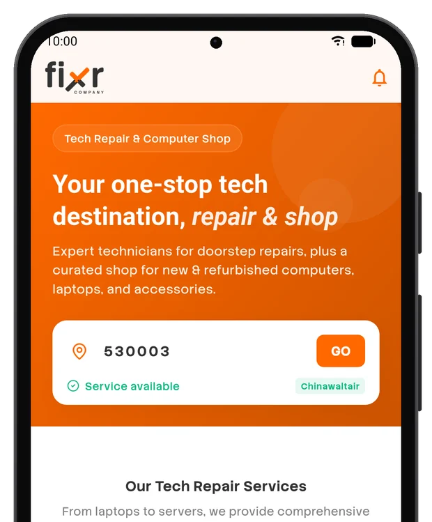 fixr.company app home screen